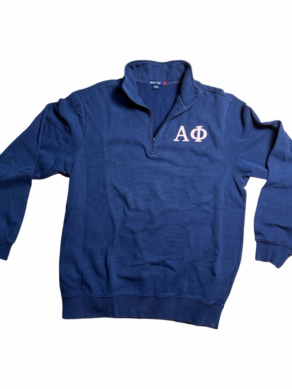 Alpha Phi ΑΦ Navy Quarter Zip Pullover Sweatshirt Women's Medium Sorority